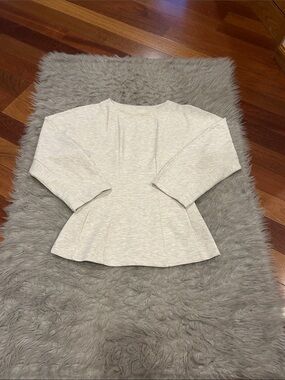Asos Design Light‎ Heather Gray Peplum Top